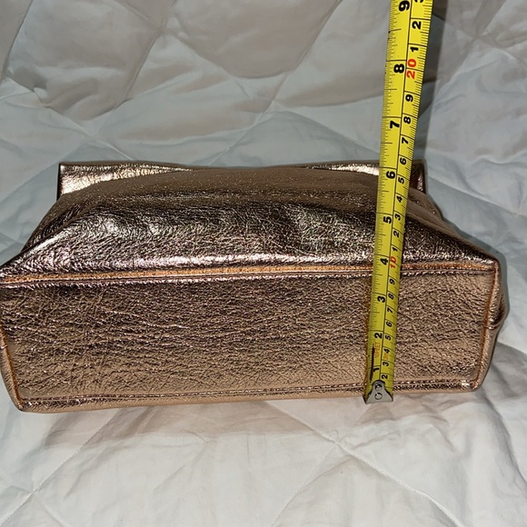Nwot Marie Turnor The Lunch Bag clutch rose gold - Picture 8 of 12